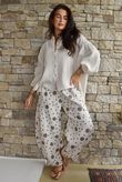 Hush Pillow Cotton Nero Boyfriend Shirt Calico